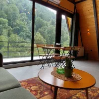 کلبه جنگلی دو خواب جکوزی دار با ویوی بهشتی