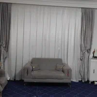 پرده پذیرایی با دوتا دستک