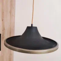 لوستر و چراغ آویز تکی فلزی مدرن مشکی