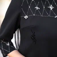 پیراهن مجلسی جواهردوزی شده