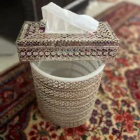 سطل زباله و جا دستمال کاغذی
