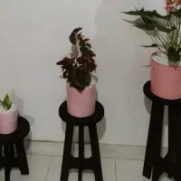 استند چوبی گلدان سه تیکه