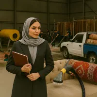 کارخانه قالیشویی تاپ  اندیشه با مدیریت خانم فقط ۶۰