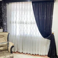پرده سالن پذیرایی به همراه والان