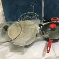قابلامه و ماهیتابه تفلون ترک اکبند و ۳ عدد توری