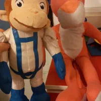 ۲تاعروسک پلنگ صورتی و میمون فضایی|اسباب‌بازی بچه|ساری, |دیوار