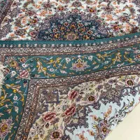 فرش ۴متری دستباف-تازه ازدار بریده شده-کف ابریشم