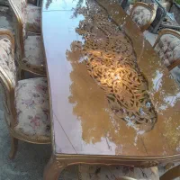 فروش میز وصندلی  نهار خوری ۸تفره سلطنتی  در حد نو