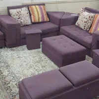 مبل راحتی همراه جلو مبلی و عسلی