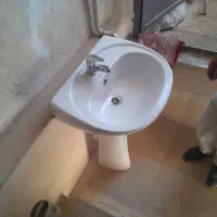 روشویی نو چینی کرد کامل همراه با شیر آلاتش