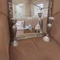 آینه شمعدانی نقره