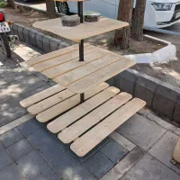 میز فروشگاهی فلزی چوب روس ۵طبقه
