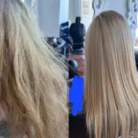 مدل احیای موهای دکلره(پروتیین تراپی، بسترسازی،)