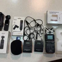 میکروفن HF . یقه ای . رکورد زوم H5 .دوربین Dji