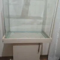 آکواریوم شیشه خم دار با کلیه لوازم