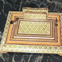 جا قلمی و جا کارتی رو میزی خاتم