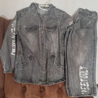 کت و شلوار جین دخترانه در حد نو