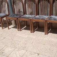 صندلی چوبی ومیز چرخ خیاطی
