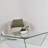 میز جلو مبلی شیشه‌ای کد TL27