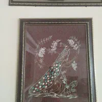 تابلو (سرمه رنگی طلائی نقره ای فیروزه‌ای هندی اصل)