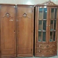 کمد و ویترین سه تیکه تمام چوب و تمیز