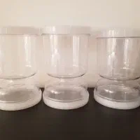 سه عدد ظرف ترشی و و خیارشور ساعت شنی