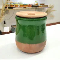 ظروف پخت پزسبز یک نفر سفالی . دونفر هم موجود است