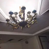 لوستر برنجی در حد نو واقعی