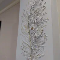تابلو فوق برجسته پر و گل