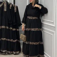 پیراهن ساحلی پلنگی دو تیکه