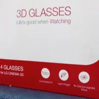 چهارعدد عینک سه بعدی ال جی وکنترل الجی