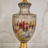 شکلات‌خوری بلور کریستال پایه برنجی و لوکس و خاص