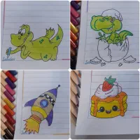 دفتر نقاشی شده پسرانه و دخترانه