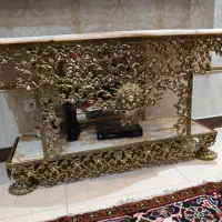 میز تلویزیون برنزی با دو عدد مینی بوفه
