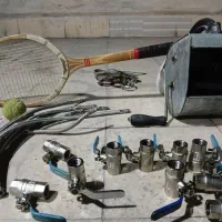 شیر فلکه آبی سیمان پاش راکت و شلنگ زیر روشویی