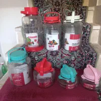 بانکه شیشه ای حبوبات وترشی در اندازه های مختلف