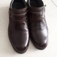 کفش چرمی قهوه ای