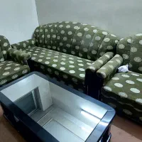 مبلمان ۷نفره بامیزوکاور پارچه ای درحد نو