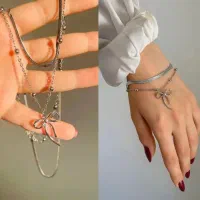 تو گردنی و دستبند دو لاین پاپیون