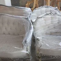 مبل ۷ نفره چوب گردو، کاملا  نو