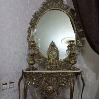 اینه وشمعدان  طرح برنز