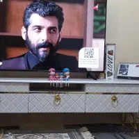 میز تلویزیون سفید طلایی