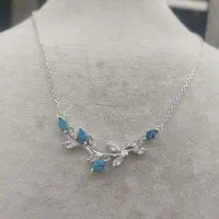 گردنبند نقره. فیروزه