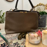 کیف چرم قهوه ای موکایی نو سایز بزرگ