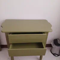آینه و کنسول چوب با ۲ کشو