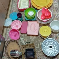مقداری لوازم آشپزخونه،آبکش لگن،سینی