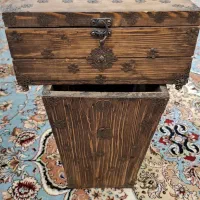 جای دستمال کاغذ و سطل چوبی زیبا
