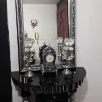 آینه و کنسول و شمعدانی کریستال