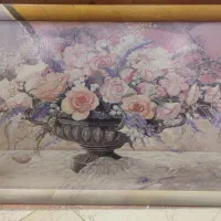 تابلو نقاشی گل با تخفیف
