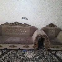 مبل خانگی راحتی طرح سلطنتی سالم قهوه ای ۷ نفره